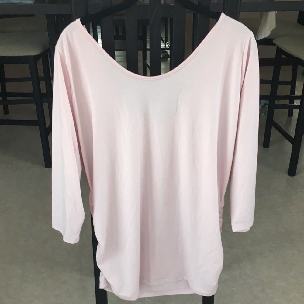 Old Navy blush side-cinched tee- NWOT